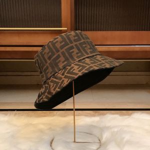 Fendi Bucket Hat In FF Motif Cotton Brown/Black