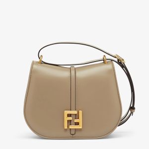 Fendi Medium C'mon Bag In Calf Leather Grey