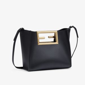 Fendi Small Way Bag In Calf Leather Black