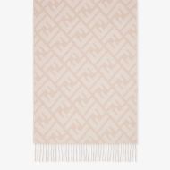 Fendi FF Scarf In Cashmere Beige