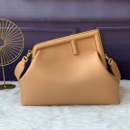 Fendi Medium First Bag In Nappa Leather Beige