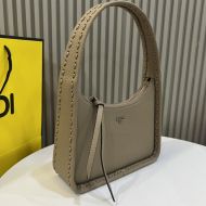 Fendi Mini Fendessence Bag In Cuoio Romano Leather Grey