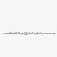 Fendi O'Lock Chain Bracelet In Metal with Geometric Crystals Palladium