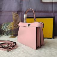 Fendi Petite Peekaboo ISeeu Bag In Nappa Leather Pink